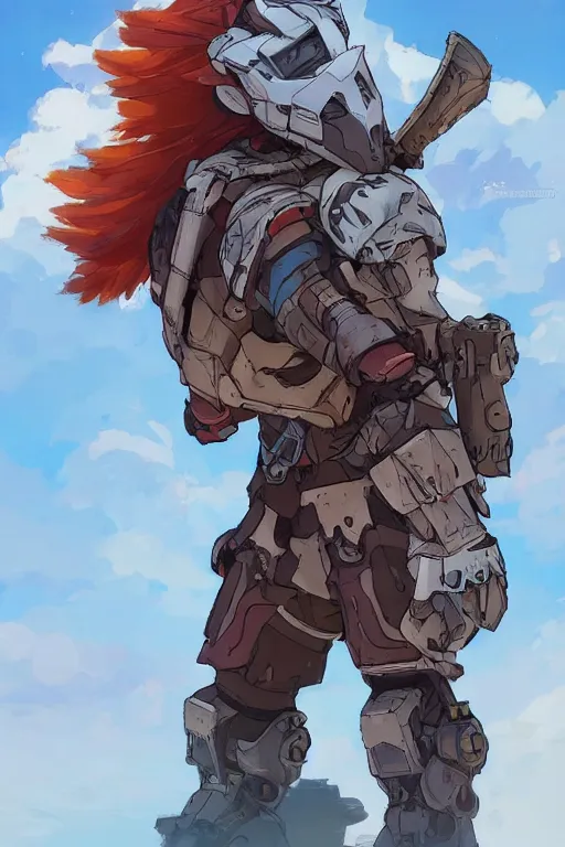 Image similar to combination suit armor aloy horizon forbidden west horizon zero dawn robot ninja mask helmet backpack tribal, art gta 5 comics, official fanart behance hd artstation by jesper ejsing, by rhads, makoto shinkai and lois van baarle, ilya kuvshinov, ossdraws radiating a glowing aura cgi rtx 2 0 2 2