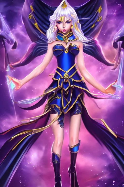 Image similar to beautiful dark magician girl, full body, mystical, ultra detailed, 4k