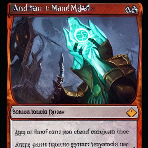 Prompt: a hand of magic: the gathering cards