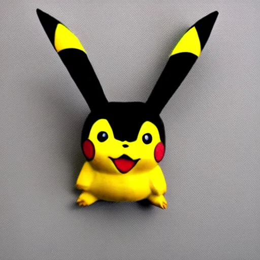 Image similar to Pikachu Sculpture made out of coal