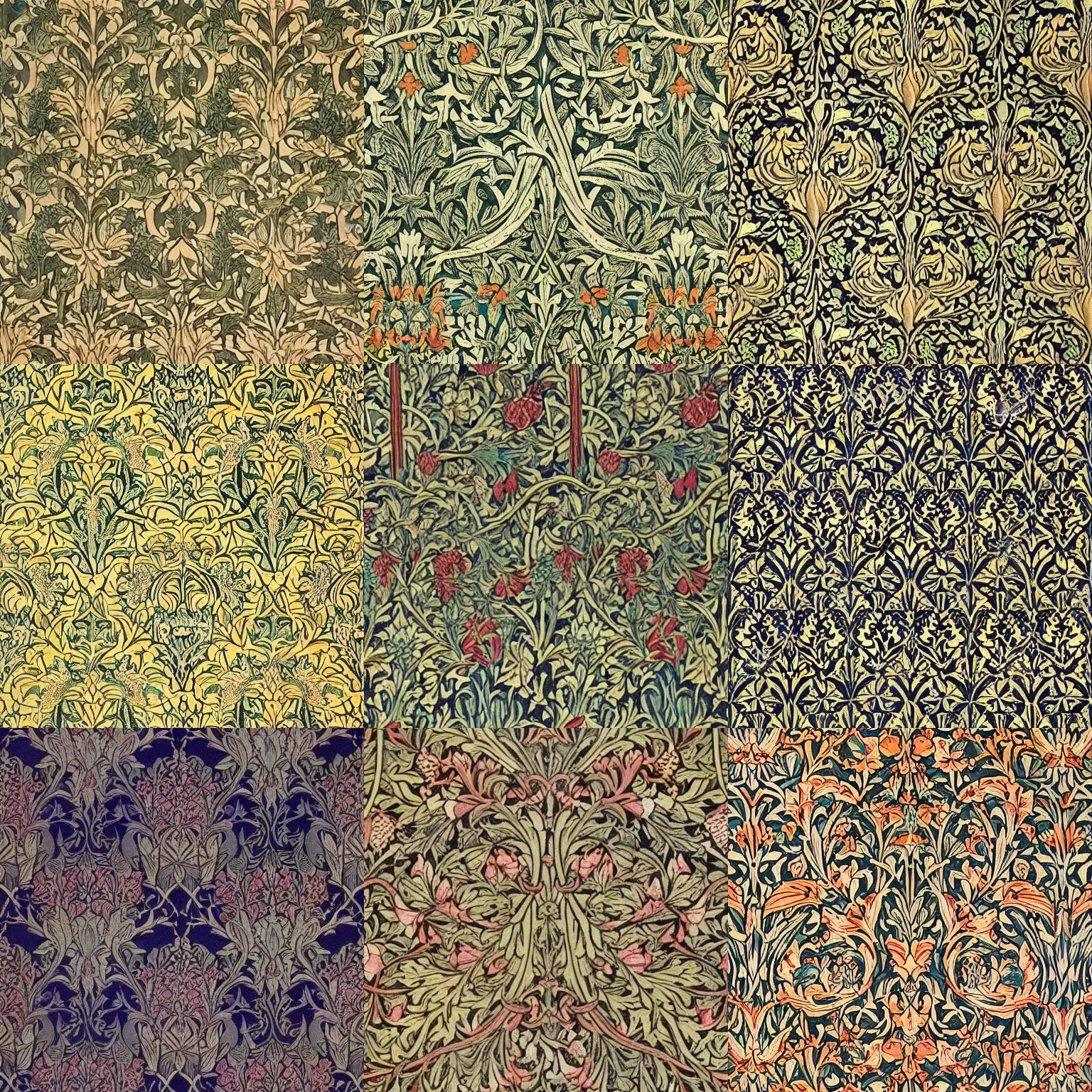 Prompt: a beautiful pattern of by william morris, ornate, extremely detailed, photorealistic, 8 k