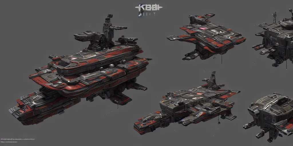 Prompt: sci - fi modular ship, kitbash, intricate, kit, models, props, turbosquid, gumroad, artstation, doom, halo, unreal engine, unity 3 d, ut 4, video game assets