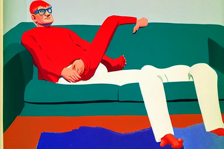 Image similar to Couch Surfing by David Hockney, Andy Shaw, Edward Hopper, 1968, exhibition catalog