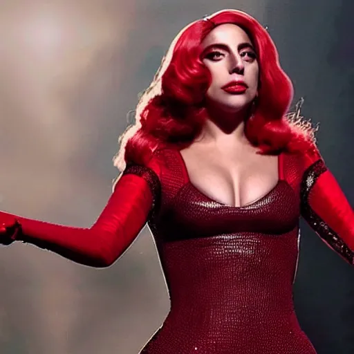 Image similar to lady gaga as the scarlet witch