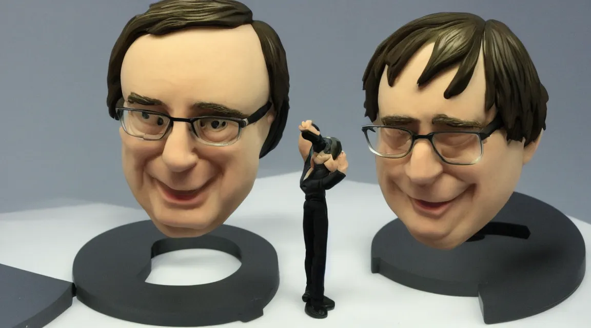 Image similar to vinil scale figure of Linus Torvalds, photo product