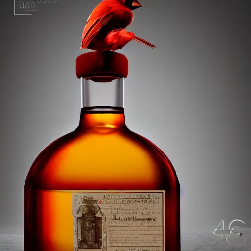 Image similar to a photorealistic image of Cardinal Du Four drinking Armagnac from a decanter Trending on Artstation, featured on Behance, well-rendered, Unreal Engine, 4K HD