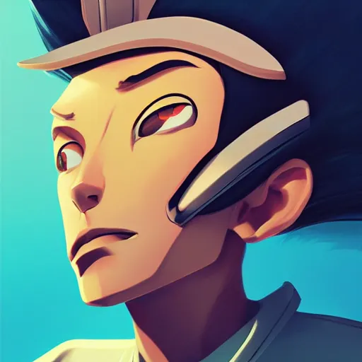 Image similar to face icon stylized minimalist space dandy, loftis, cory behance hd by jesper ejsing, by rhads, makoto shinkai and lois van baarle, ilya kuvshinov, rossdraws global illumination