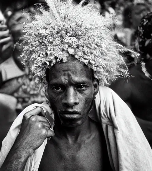 Prompt: Award winning reportage photo of Monegasque Natives with incredible hair and hyper-detailed eyes wearing traditional garb by Garry Winogrand, 85mm ND 5, perfect lighting, gelatin silver process