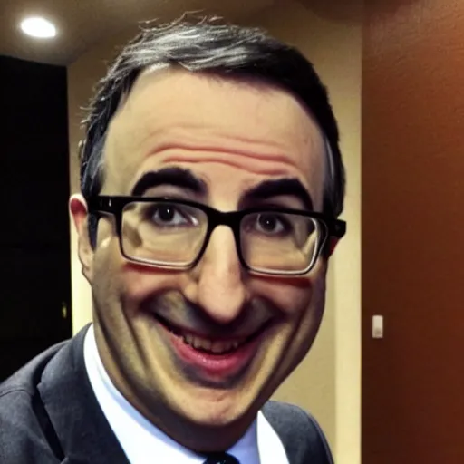 Image similar to a photo of an olive with john oliver's face