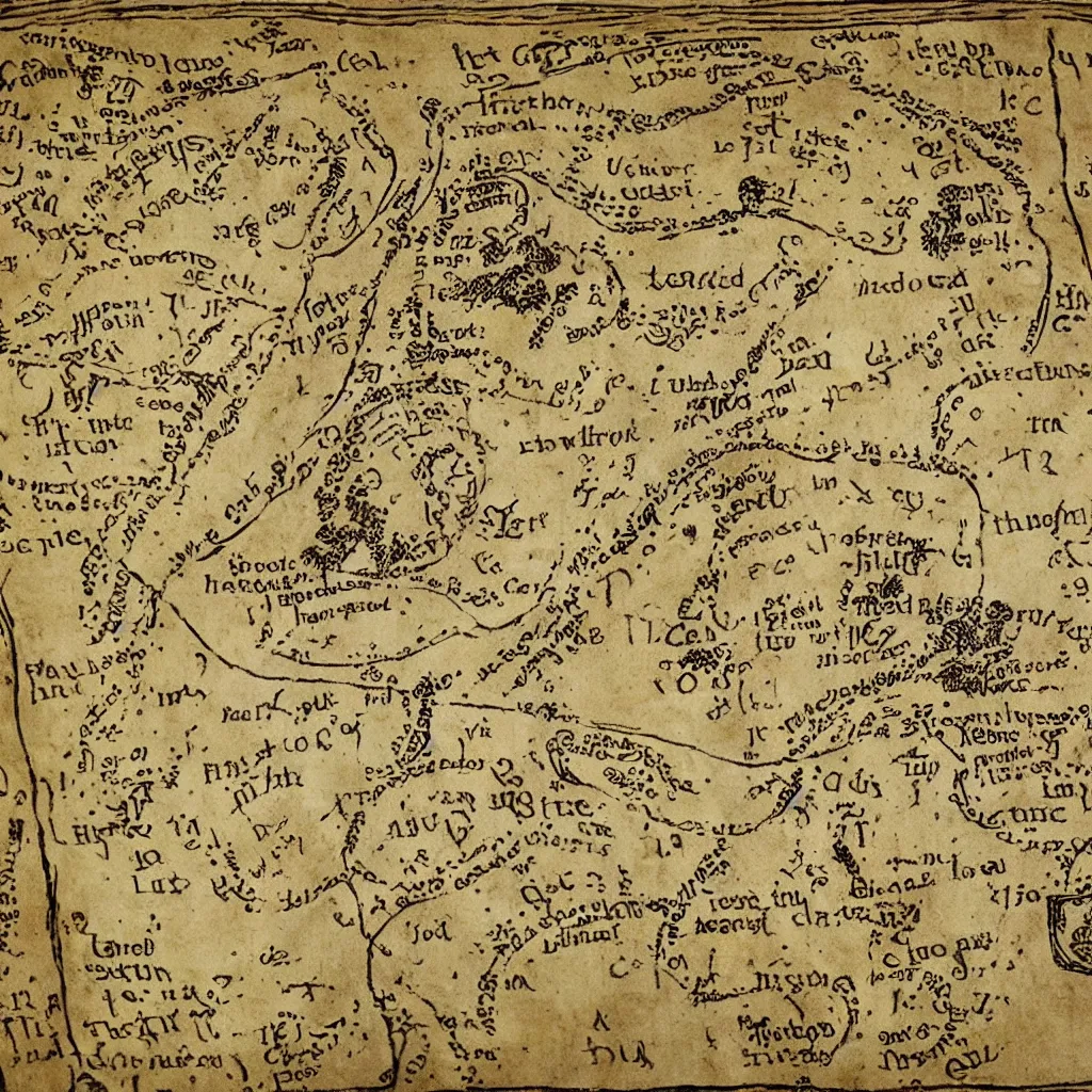 Prompt: treasure map of the holy grail, high quality, very detailed