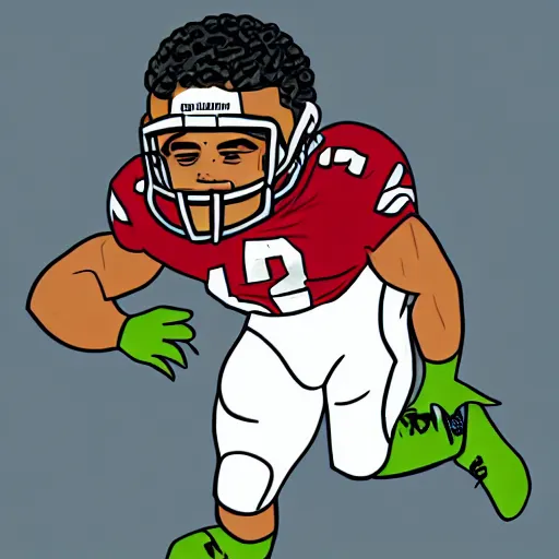 Image similar to russell wilson as a turtle cartoon portrait