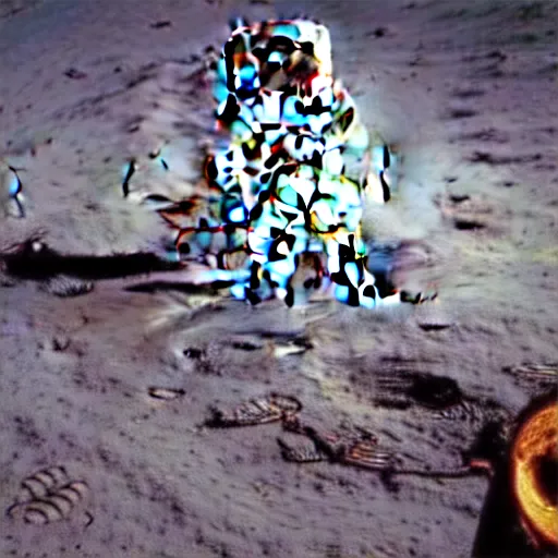 Image similar to Elon Musk crying on the moon, lunar surface made of cheese
