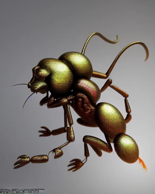 Prompt: dichroic ant lion, (((artstation, concept art, smooth, sharp focus, artgerm, Tomasz Alen Kopera, Peter Mohrbacher, donato giancola, Joseph Christian Leyendecker, WLOP, Boris Vallejo))), octane render, unreal engine, 3d render, , octane render, nvidia raytracing demo, grainy, muted