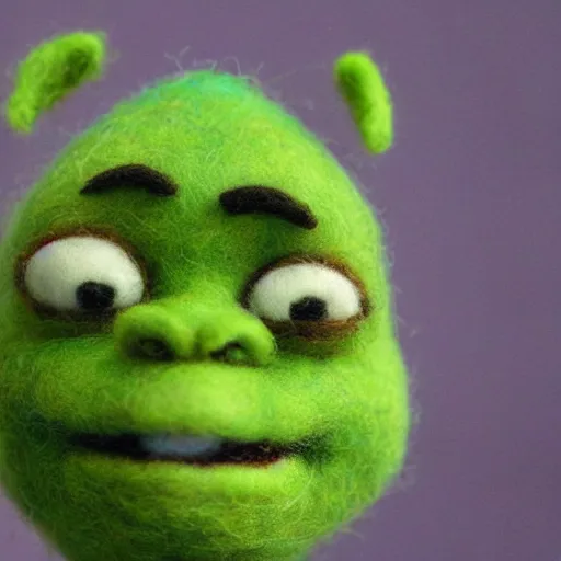 Image similar to shrek needle felted + needle felting art