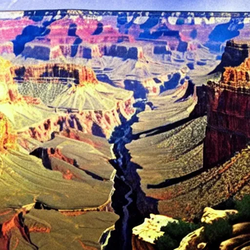 Image similar to Grand Canyon scene by Dali. FROG! FROG! FROG! FROG!