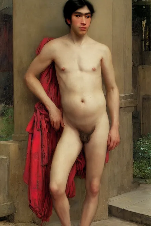 Prompt: Full-length portrait of a handsome!! clean shaven young pregnant male on the streets of Singapore, historically reliable photo chronicle, 1975, ultra detailed digital art, octane render, 4K, by John William Waterhouse and Edwin Longsden Long and Theodore Ralli and Nasreddine Dinet