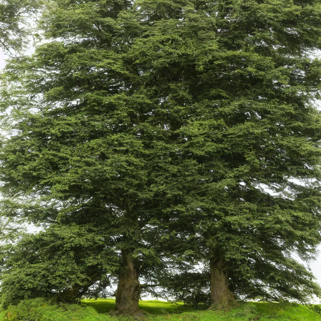 Prompt: High Quality photograph of a Yew Tree