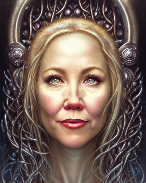 Prompt: detailed portrait of christina applegate apple!! gate! apple! by tomasz alen kopera and peter mohrbacher and johanna martine! and margaret keane! coherent luminescent