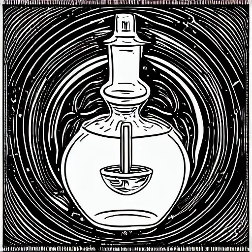 Image similar to png icon svg png line art vector logo of a alchemical vial magic potion bottle