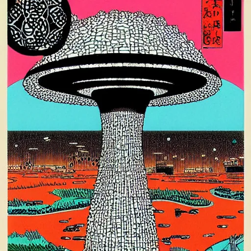 Image similar to nuclear mushroom in Tokyo by Toshio Saeki