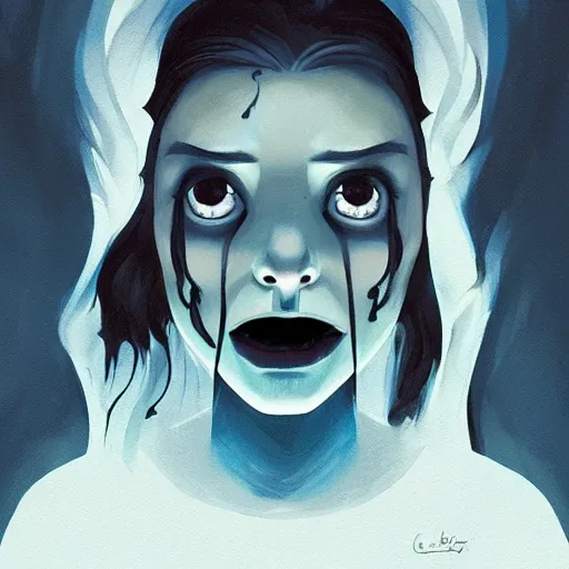 Image similar to face icon stylized minimalist scary stories to tell in the dark, loftis, cory behance hd by jesper ejsing, by rhads, makoto shinkai and lois van baarle, ilya kuvshinov, rossdraws global illumination