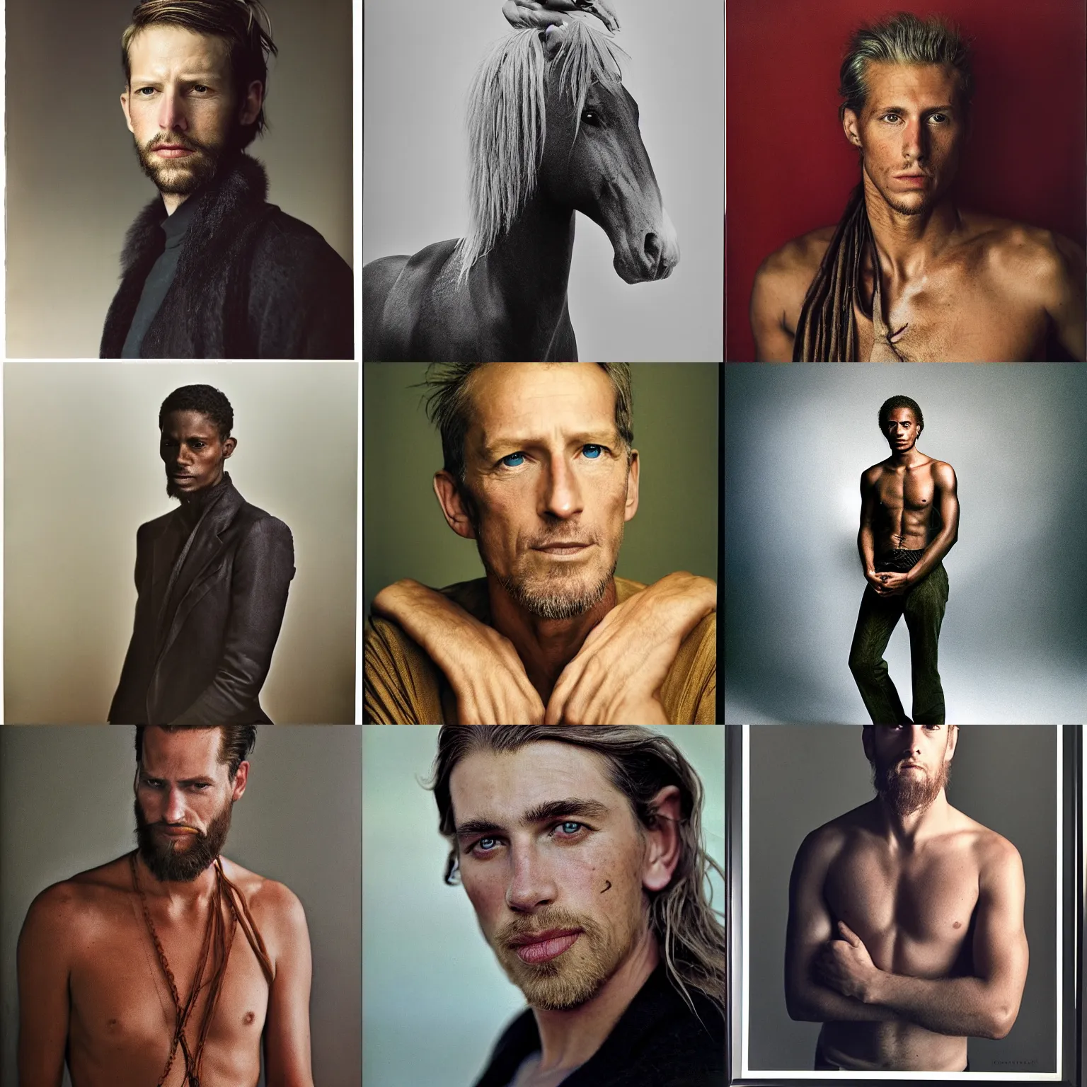 Prompt: portrait of a nordric male by Annie Leibovitz
