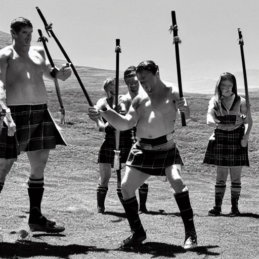 Prompt: highland games on mars