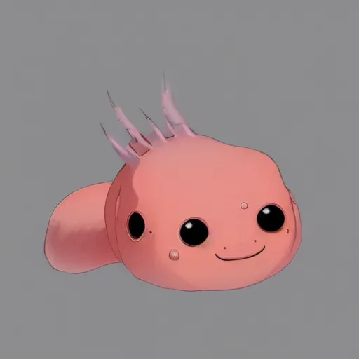 Prompt: cute axolotl, trending on artstation