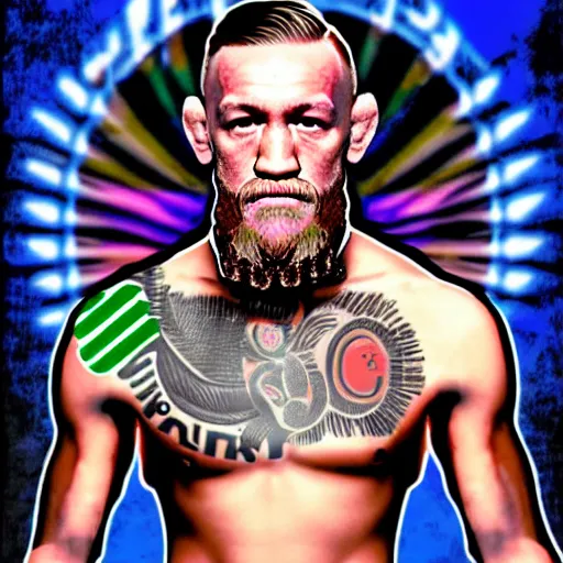 Image similar to conor mcgregor as mahatma gandhi, hindi art, digital art