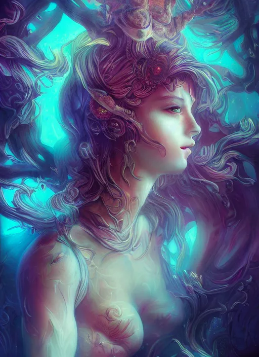 Image similar to dreamscape, female, ross tran, vivid colors, anatomical, highly detailed sculpture, intricate detailed, ommatidia, 8 k, cinematic atmosphere, post - processing