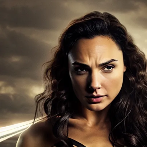 Prompt: cinematic shot of gal gadot as female wolverine