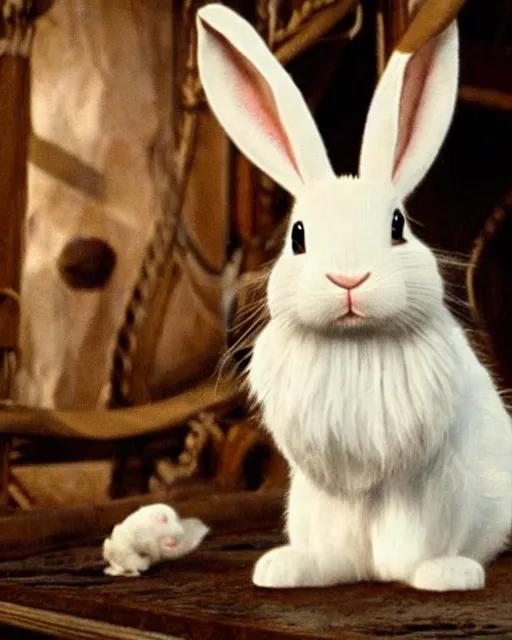 Image similar to A bunny in the movie pirates of the Caribbean ,