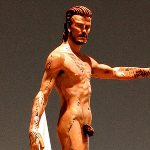 Image similar to david beckham as david of michelangelo