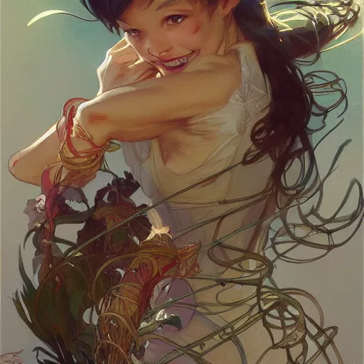 Image similar to totally not spagget by Stanley Artgerm Lau, greg rutkowski, thomas kindkade, alphonse mucha, loish, norman Rockwel