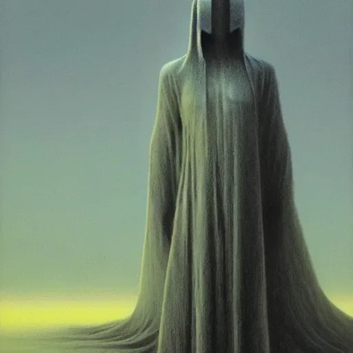 Prompt: jedi by Zdzisław Beksiński, oil on canvas