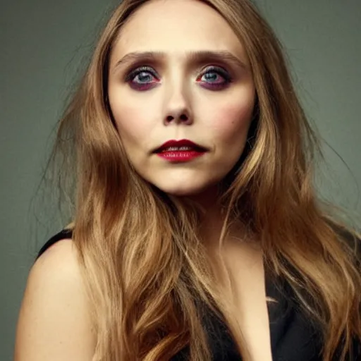 Prompt: elizabeth olsen as a vampire