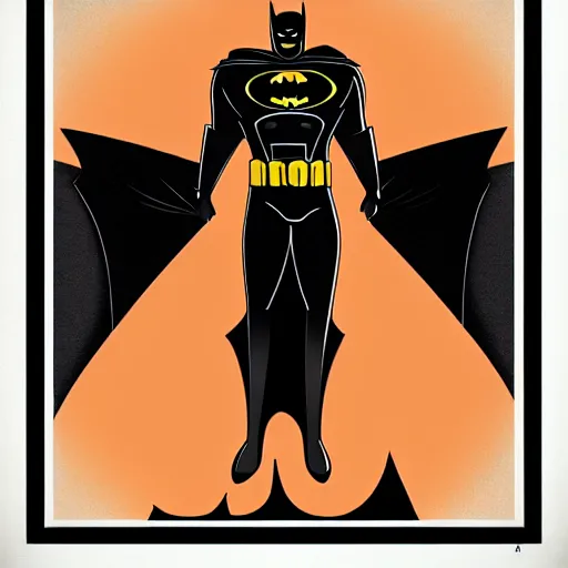 Image similar to Batman, Art Deco style