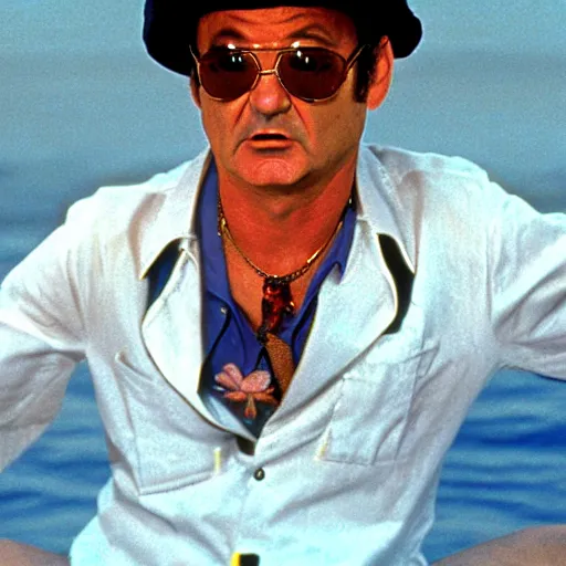 Image similar to bill murray in fear and loathing in las vegas, movie still, promotional shot