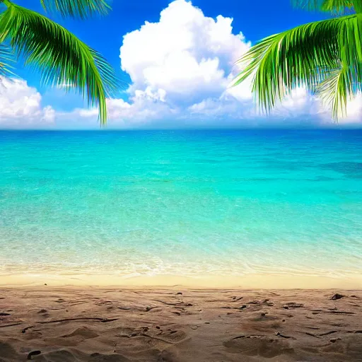 Prompt: very relaxing beach image hd, fully detailed, realistic