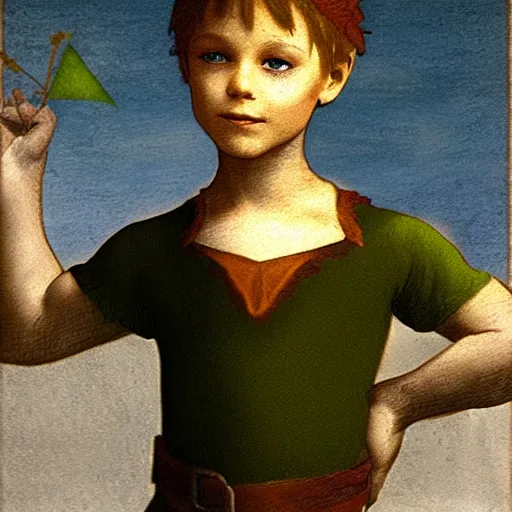 Image similar to Peter pan by LeonardoDaVinci