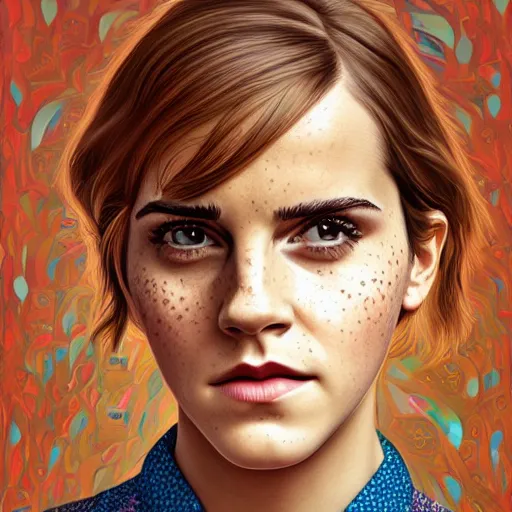 Image similar to a portrait of s sad Emma Watson with tears in her eyes, trying to fit into a shoebox in the middle of the road, highly detailed, digital painting, HDRI, by Casey Weldon, vivid colors, high contrast, intricate