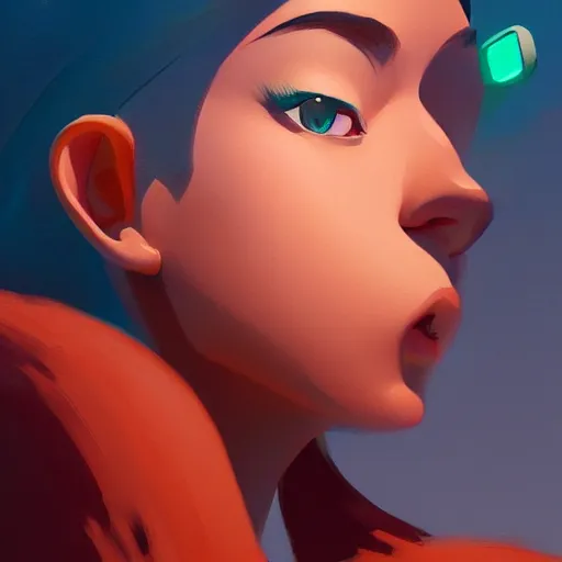 Image similar to face icon stylized minimalist contact 1 9 9 7, loftis, cory behance hd by jesper ejsing, by rhads, makoto shinkai and lois van baarle, ilya kuvshinov, rossdraws global illumination