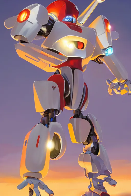 Image similar to metabots medabots medarotto medarot robot minimalist comics, behance hd by jesper ejsing, by rhads, makoto shinkai and lois van baarle, ilya kuvshinov, rossdraws global illumination ray tracing hdr radiating a glowing aura