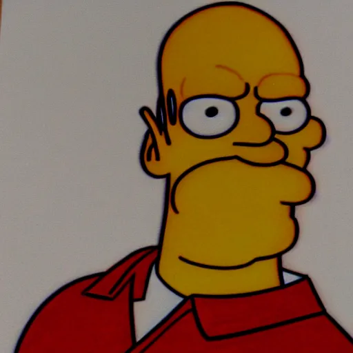 Image similar to pencil sketch portrait of homer simpson,