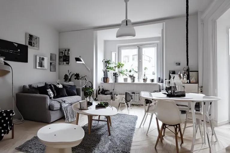 Prompt: a beautiful Scandinavian apartment