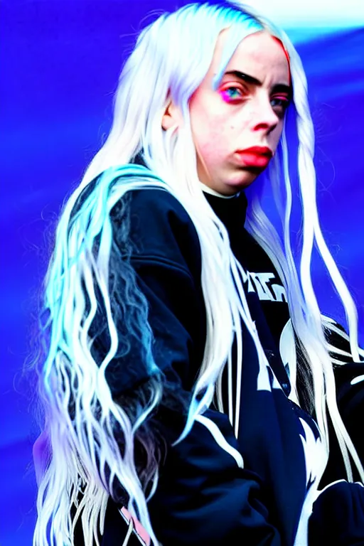 Prompt: billie eilish on stage