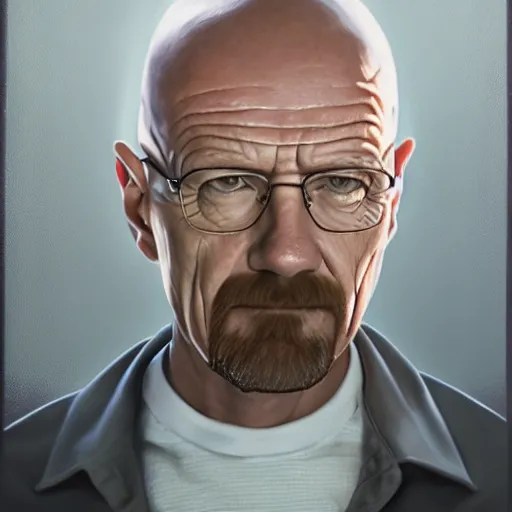 Prompt: walter white, oil painting, octane render, 8 0 s camera, portrait