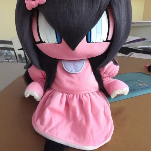 Prompt: cute fumo plush of a girl who tried so hard and got so far but in the end it didn't even matter, anime girl