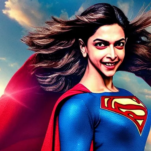 Prompt: Deepika Padukone as Superman