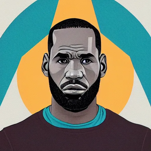 Image similar to Lebron James profile picture by Sachin Teng, asymmetrical, Organic Painting , Matte Painting, geometric shapes, hard edges, graffiti, street art:2 by Sachin Teng:4